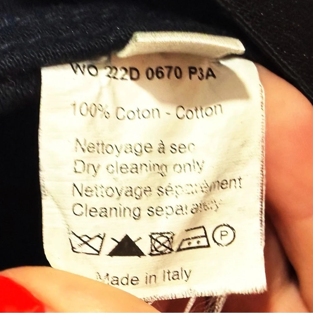 Lanvin PARIS.  Acne Blue Denim Fit Flare Dress Belt