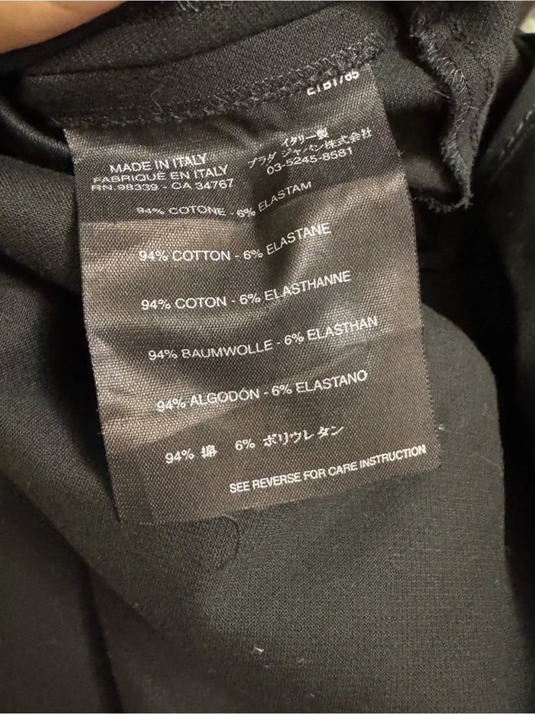 Prada ITALY. Black Sleeveless Midi Dress
