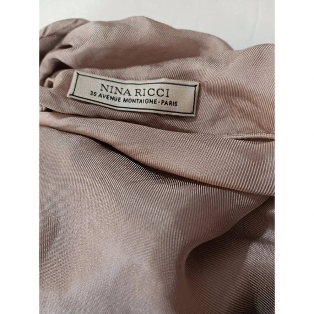 Nina Ricci Paris. Dusty Rose Pale Blush Pink Dress