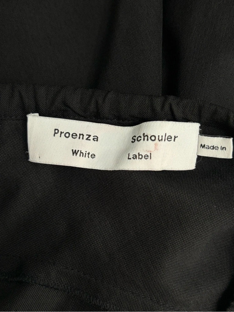 Proenza Schouler NY. White Label U Neck BLACK Sleeveless Flare Midi Dress