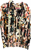 Burberry UK. Vintage Abstract Silk Top