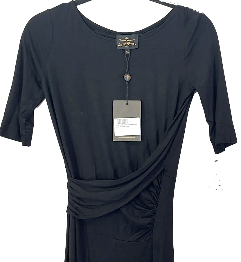 Vivienne Westwood Anglomania UK. NEW W/TAGS Jersey Sihu 3/4 Sleeve Batteau Neck Dress