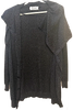 MAISON MARTIN MARGIELA. PARIS. Silver/Black Glitter Deconstructed Cardigan Coat Wrap