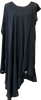 Ann Demeulemeester Belgium. Black Asymmetrical Draped Dress