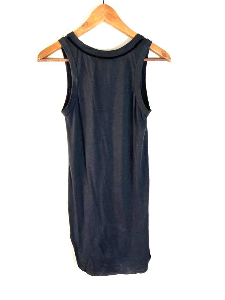 Ann Demeulemeester BELGIUM.  Black/Gray 100% Wool Tank Tunic Shirt/Top