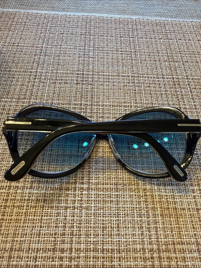 Tom Ford NY. Black Mod aviator-style sunglasses