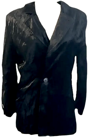 Ann Demeulemeester BELGIUM. Viscose Black Straight Leg Pants