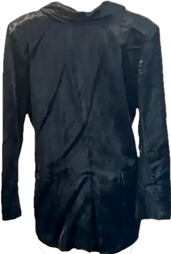 ANN DEMEULEMEESTER BELGIUM. Black Velvet/Cotton Blend Blazer