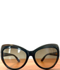 Tom Ford NY. AUTHENTIC Black Oversized Cat-Eye Sunglasses