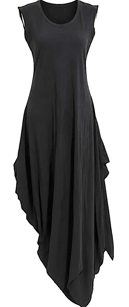 Martine + François Girbaud PARIS.  black midi dress
