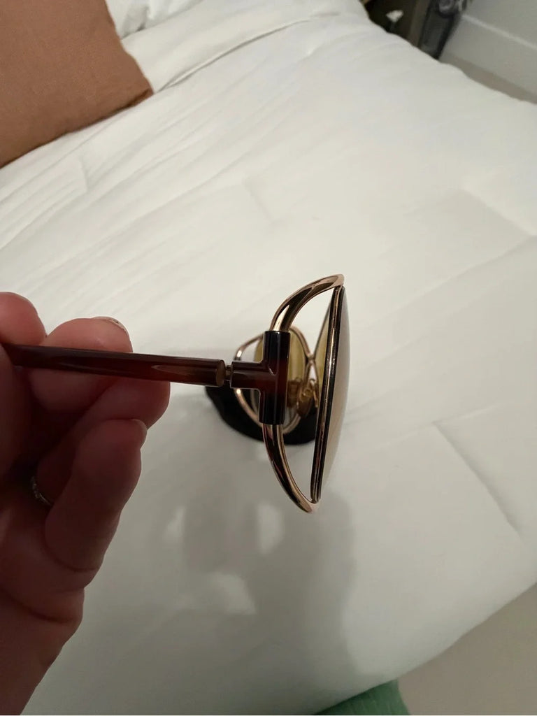 Tom Ford NY. Goldplated Frame, Rose/Brown Gradient lens Butterfly Sunglasses