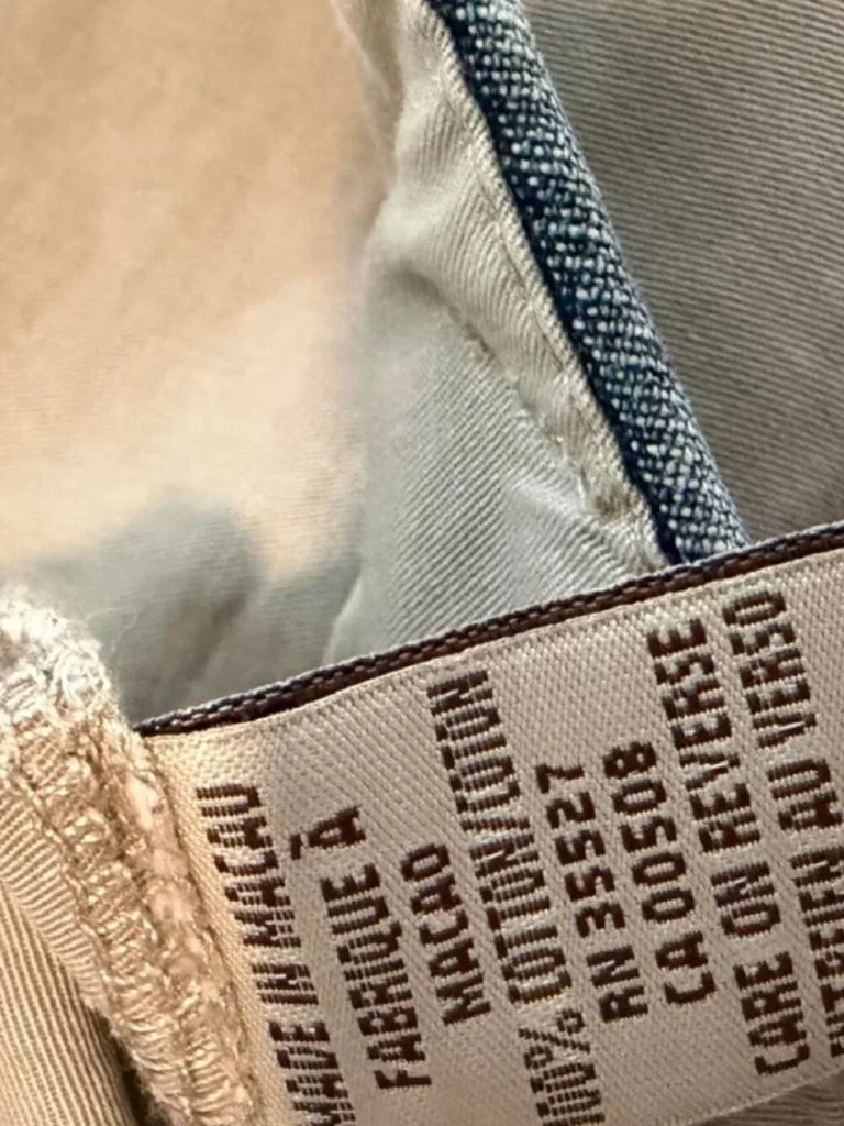 Le Jean de Marithe + Francois Girbaud . Beige Seams Embellishment Skirt