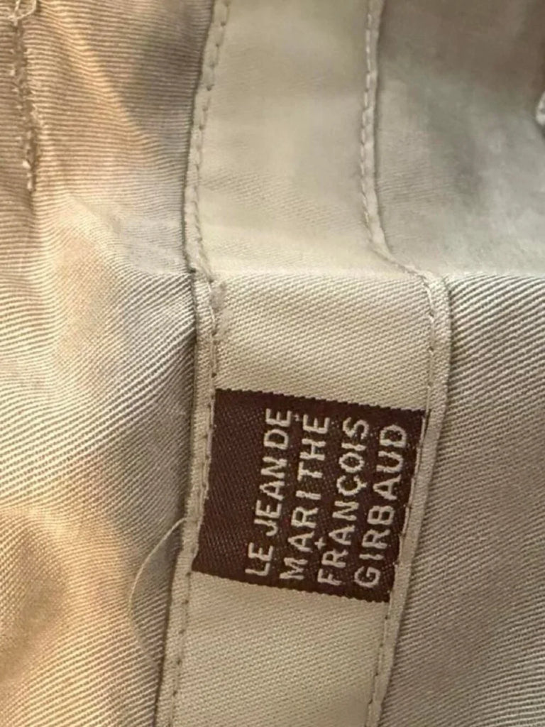 Le Jean de Marithe + Francois Girbaud . Beige Seams Embellishment Skirt