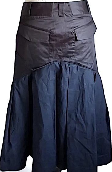 Marithe + Francois Girbaud PARIS. Blue/black Avant Garde Skirt