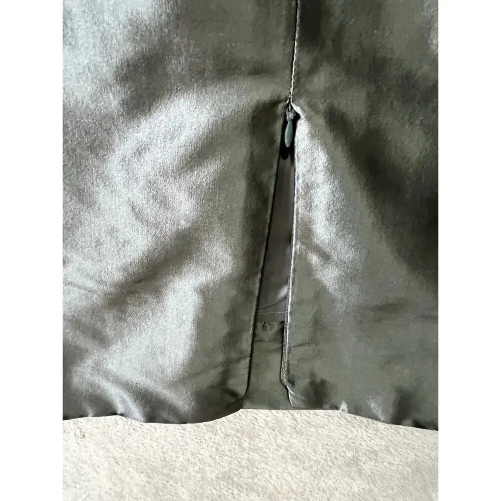 PAUW Amsterdam. SILVER Metallic 100% Silk Cocktail Dress‎