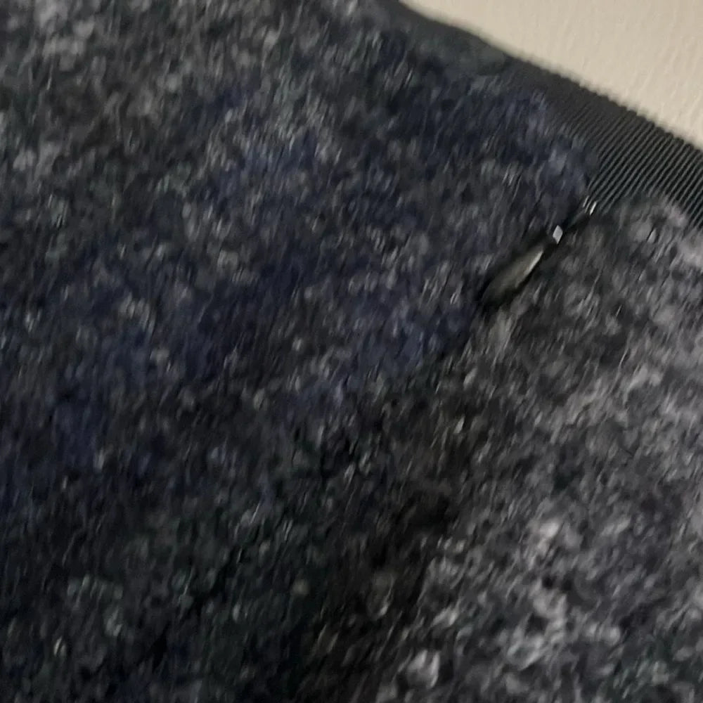 PRADA Bouclé Wool Lined Skirt in Gray BlackRich Blue Plaid
