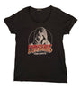 Hysteric Glamour Japan. Black “Hysteric Glamour Holy Rock” Sequined Logo Short Sleeve Tee