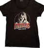 Hysteric Glamour Japan. Black “Hysteric Glamour Holy Rock” Sequined Logo Short Sleeve Tee