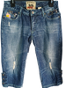 Parasuco Low Rise Embellished Distressed Capris Size 28