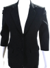 The Row NY. Black 3/4 Sleeve Collared Button Down 2 Pocket Lined  Blazer S