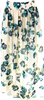 Alberta Ferretti Italy.Beige Lightweight Floral Print Lined Maxi Skirt