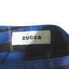 ISSEY MIYAKE JAPAN. ZUCCA Blue Black Check Pattern Asymmetrical Semi Sheer Shirt