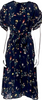 Caron Callahan NY. Cotton Blue Flower Midi Dress