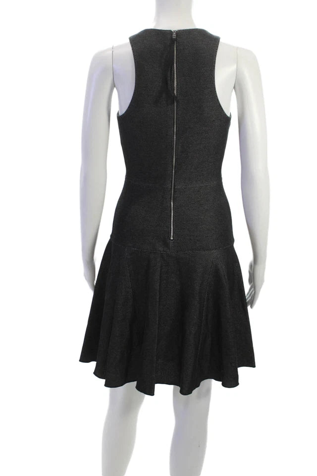 Rag & Bone NY. Gray Cotton Fit &  Flare Sleeveless Dress