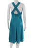 Calvin Klein NY. Vintage Teal A-Line Halter Knee Length Dress
