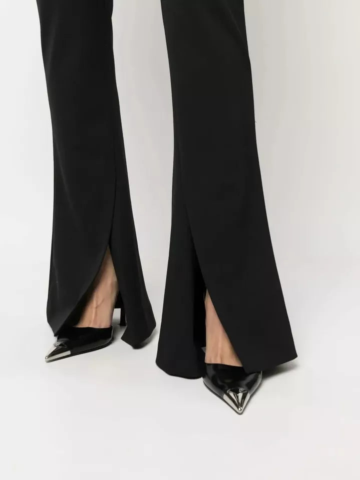 AMBUSH Italy. NEW W/O TAGS. Beige Wool Blend High-Waist Flare Split Pants
