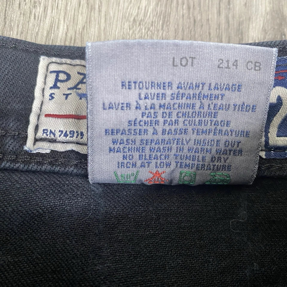 Parasuco Italy. Black Denim Y2k Vintage Low Rise Flare Stretch Jeans