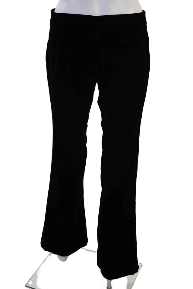 Gucci Italy. Black Cotton/Elastane Black Button Dress Pants