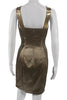 Calvin Klein NY. Bronze Color Acetate Blend Sheath Dress