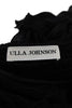 Ulla Johnson NY Black Silk Tiered Ruffled V-Neck Mid-Calf Dress