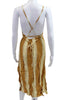 Faithfull. Vintage Viscose Beige Striped Slip Sundress