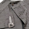Fendi Italy. Black FF Logo Cotton, Rayon Skirt