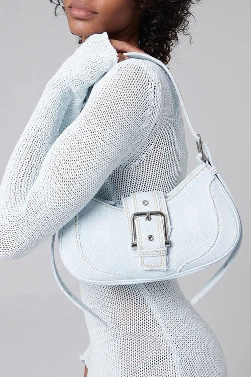 OSOI SEOUL. NEW. ICE DENIM MINI SHOULDER BAG