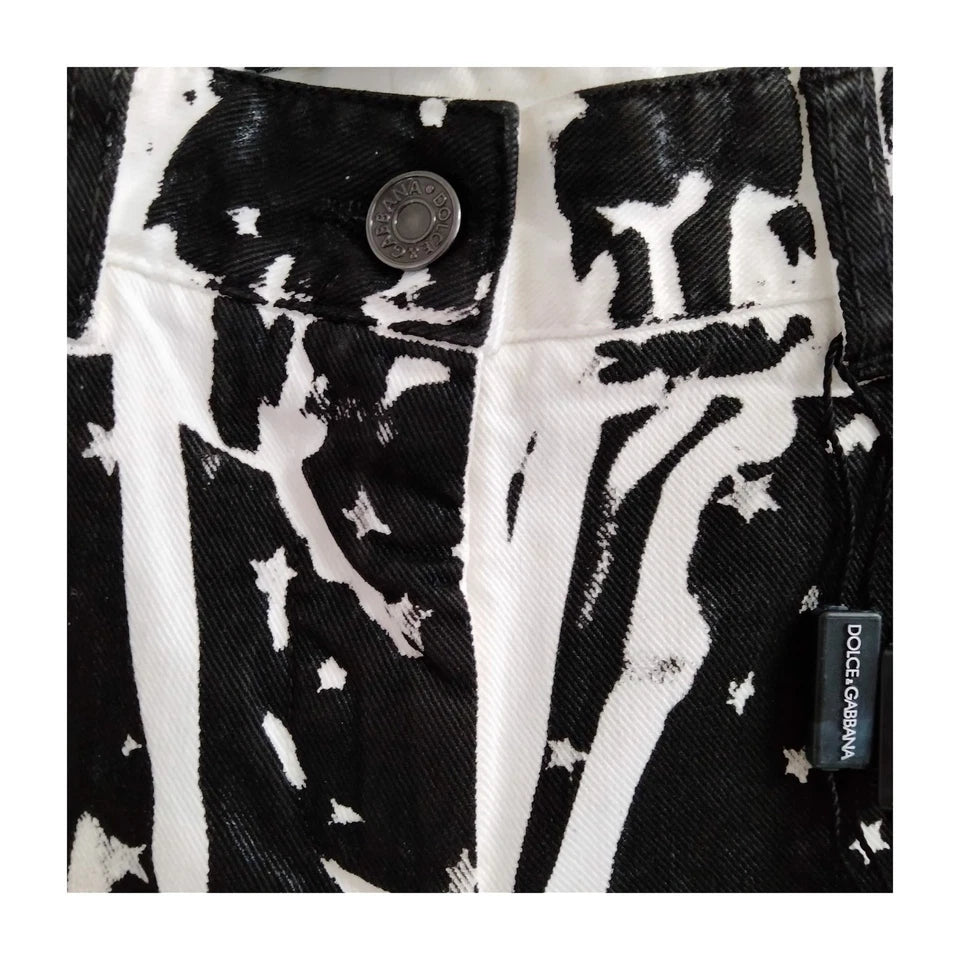 DOLCE&GABBANA ITALY. Black Cotton Polyurethane Pants