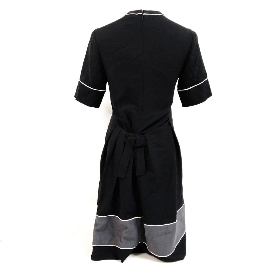 Fendi Italy. Vintage Black Acetate Rayon Dress