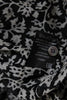 Isabel Marant Paris. Black Cotton Floral Ruffle V-neck Long Sleeve Wrap Dress
