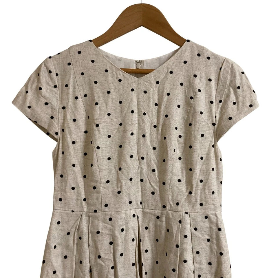 Maglie par ef-de JAPAN. Beige polka dot short sleeve long dress