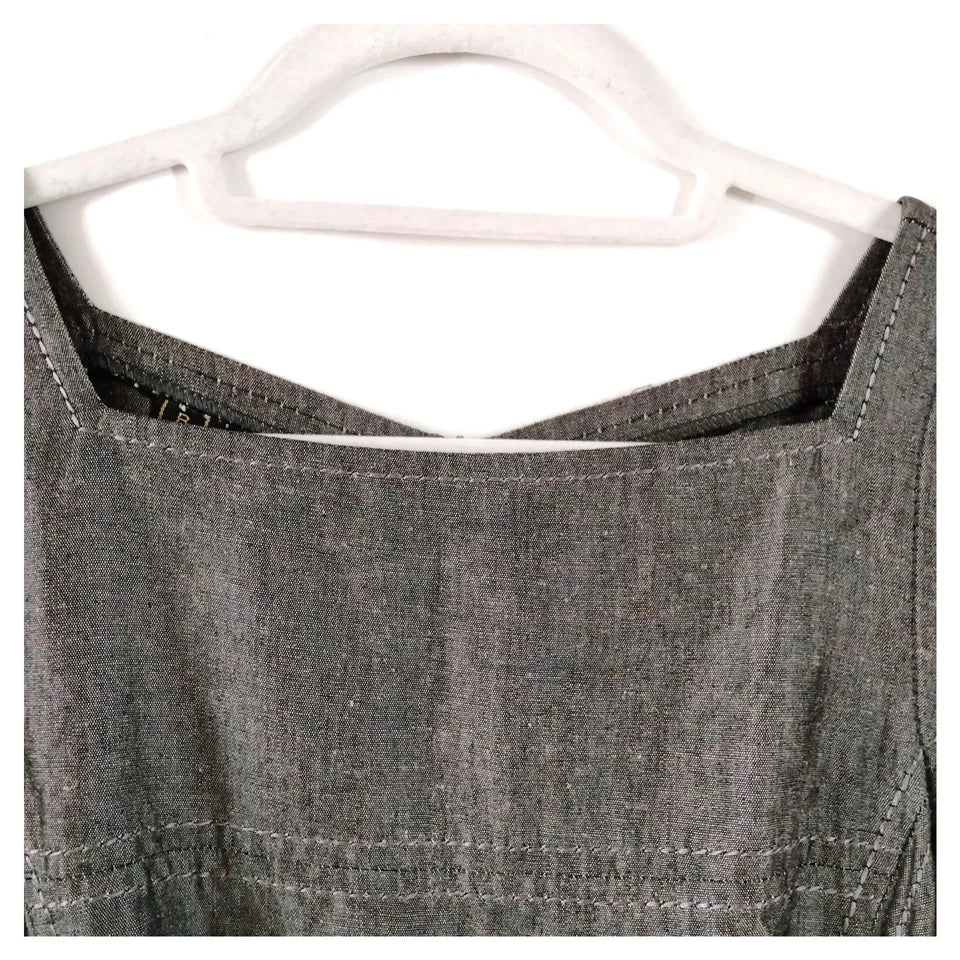 Fendi Italy. Vintage Gray Rayon/Linen Dress
