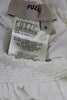 Jean Paul Gaultier Paris. Fuzzi Line. White Halter Strapless Smocked A Line Maxi Dress