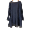 NOBLE JAPAN. 22AW COLLECTION. Navy Sheer Voile Peplum Blouse/Tunic