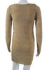 Rag & Bone NY. Beige Long Sleeve Striped Cotton Sweater Dress