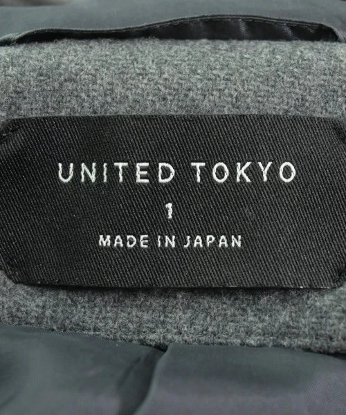 UNITED TOKYO JAPAN. Gray Wool Blend Long Coat w/Hood