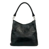 HIROFU JAPAN. Black Distressed Leather H Logo Shoulder Bag