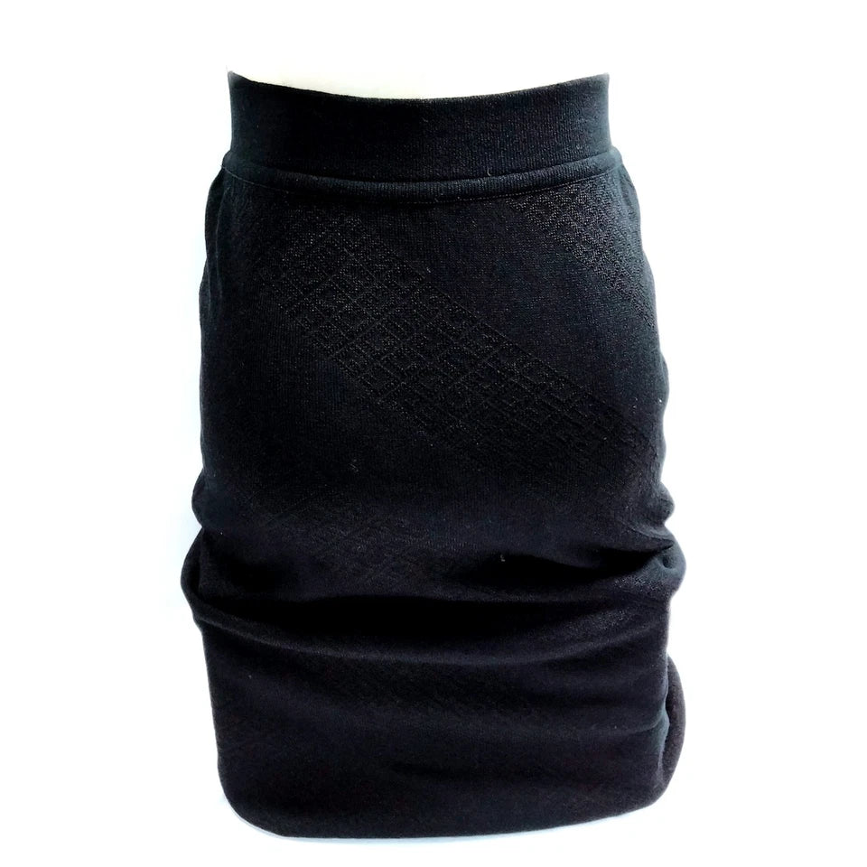 Givenchy PARIS.Black Rayon Acrylic Nylon Logo Skirt