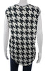 BALMAIN PARIS. B/W Houndstooth Pattern Sleeveless Top