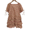PINK HOUSE JAPAN. Pink/Reds Flower Print Tiered Tunic Blouse